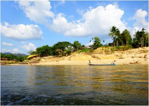 arriving at the town