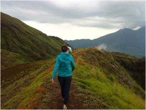 hiking between craters