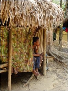 boy in hut
