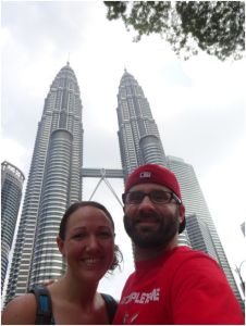 Trent and I in front of the towers