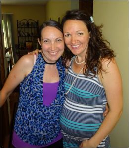 My sister, Christie, who helped organize the shower