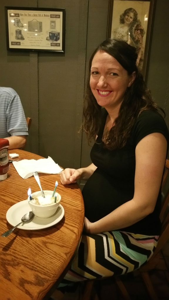 My free peach cobbler for dessert!  YUMMY!!!