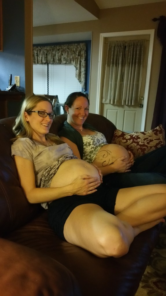 My sister-in-law who is also expecting in early December.