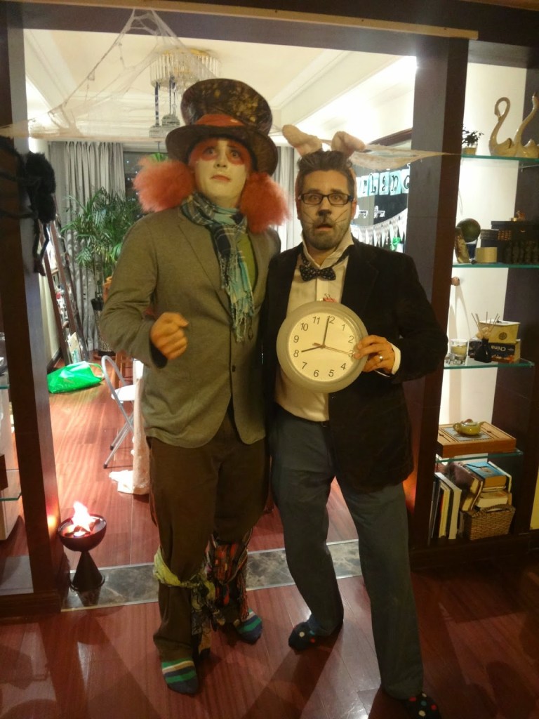 The best actors of the evening- The Mad Hatter and the White Rabbit